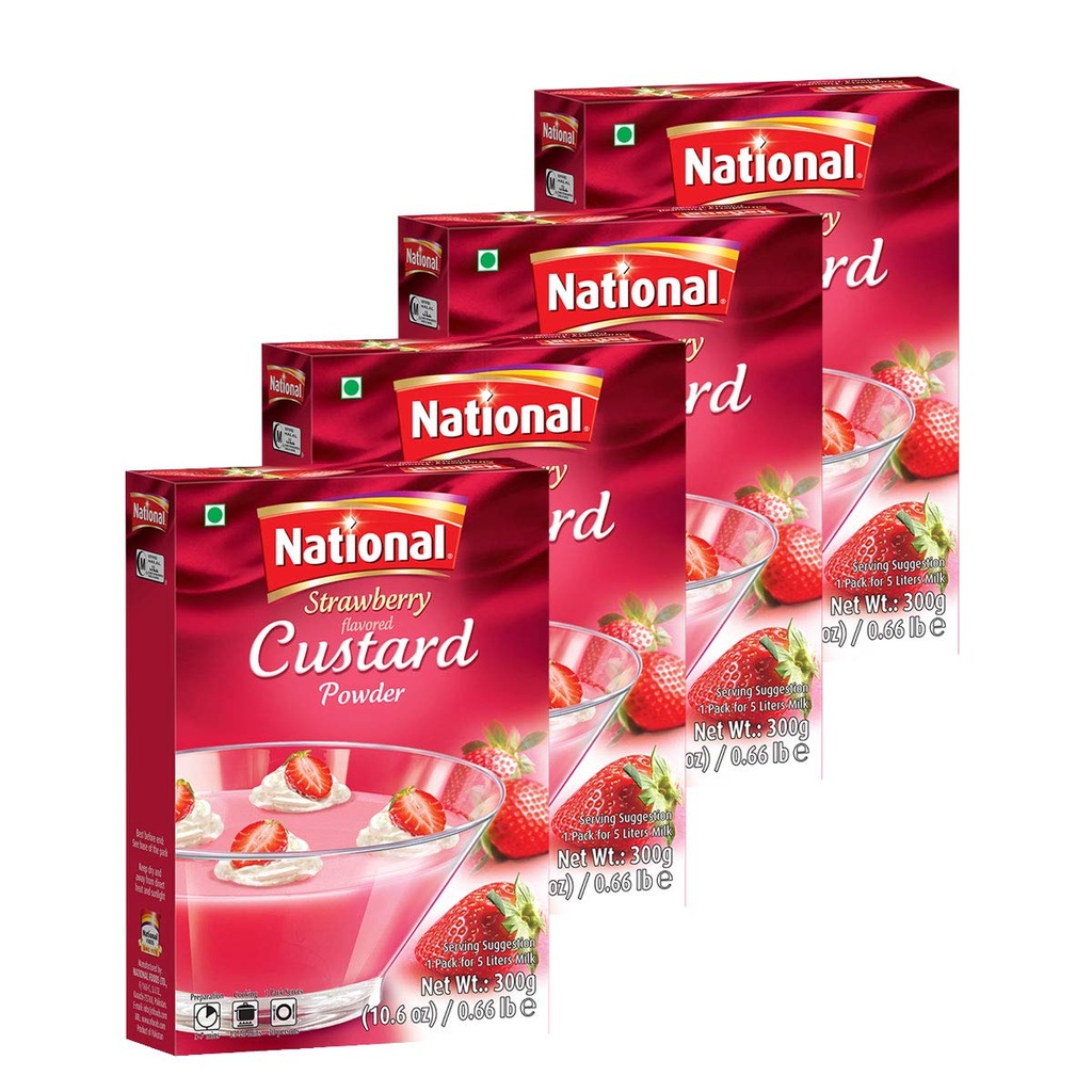 STRAWBERRY CUSTARD 6X300G NATIONAL