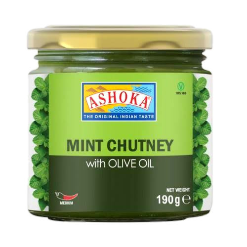 MINT CHUTNEY 12X190G ASHOKA