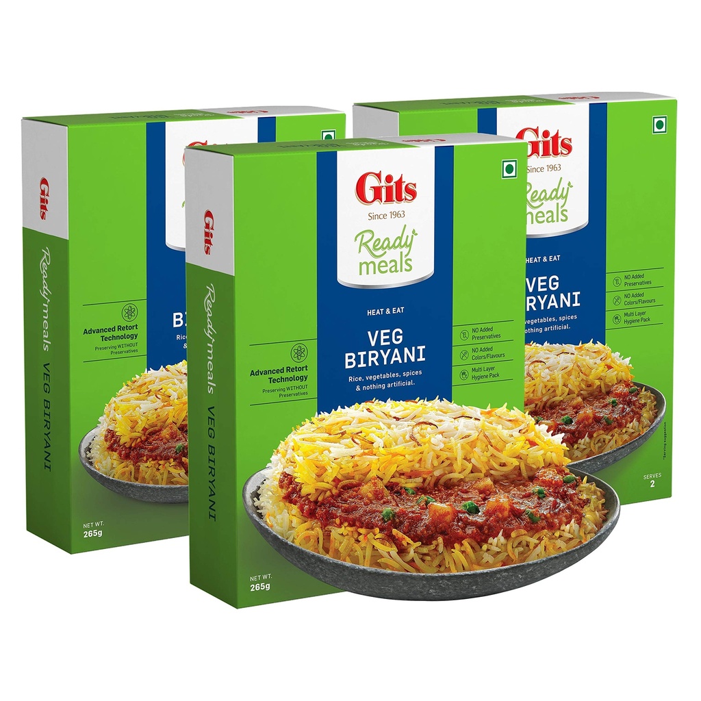 RTE VEG BIRYANI 10X265G GITS