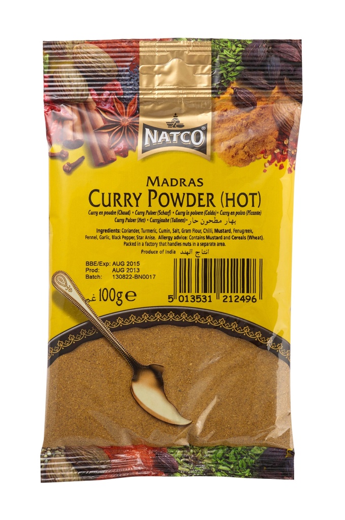 CURRY PWD MILD 20X100G NATCO