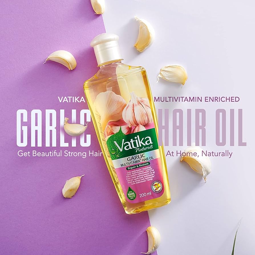 GARLIC HAIR OIL 6X200ML VATIKA 