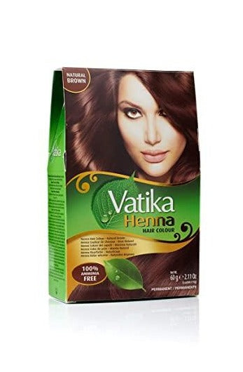 MAHENDI PWD NATURAL BROWN 6X60G VATIKA