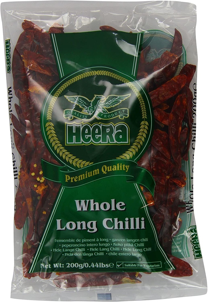 CHILLI WHOLE RED 10X200G HEERA