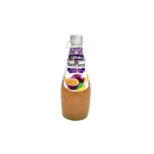 [B100008] BASIL SEEDS DRINK PASSION FRUIT 24X290ML ALI BABA