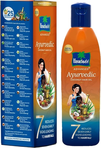 [C200036] AYURVEDIC HAIR OIL 24X190ML PARACHUTE