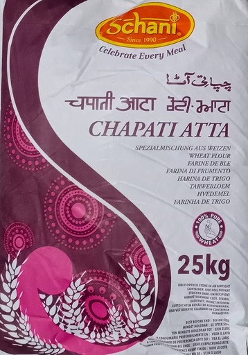 [F100032] CHAPATI ATTA 25KG SCHANI