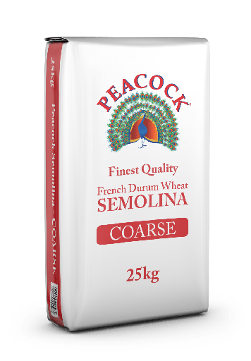 [F100051] SEMOLINA COARSE 25KG PEACOCK