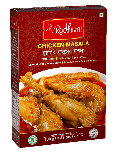 [TP100151] CHICKEN MASALA 6X100G RADHUNI